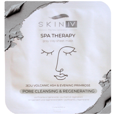 MASCHERA VISO IN TESSUTO CON ARGILLA GRIGIA PURIFICANTE E RIGENERANTE