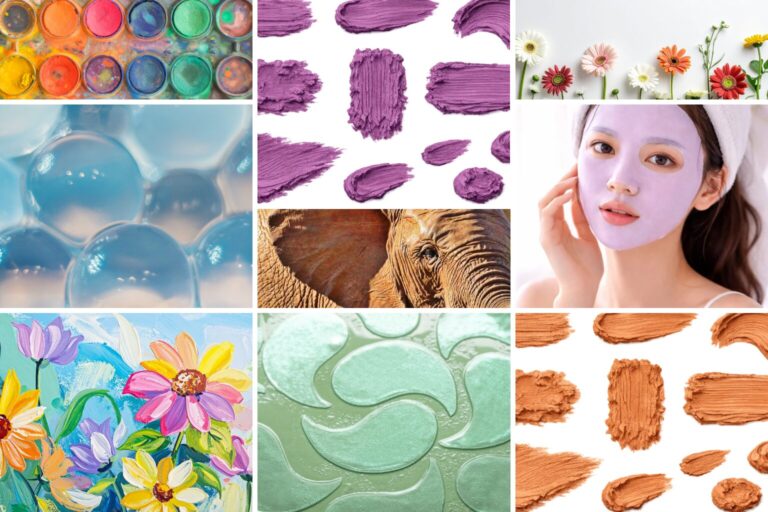 Maschera viso skincare coreana applicata sul viso per idratazione, relax e trattamento glow per tutti i tipi di pelle