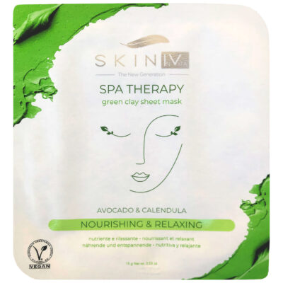 MASCHERA VISO IN TESSUTO CON ARGILLA VERDE NUTRIENTE E RILASSANTE